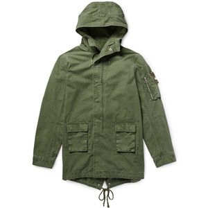 John Elliott Cotton Canvas Hooded Fishtail Parka
